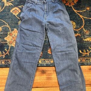 Wilfred pleated Blue Denim Jeans